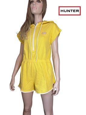 Hunter for Target Cotton Blend Terrycloth Jumpsuit Playsuit with Shorts and Hood
